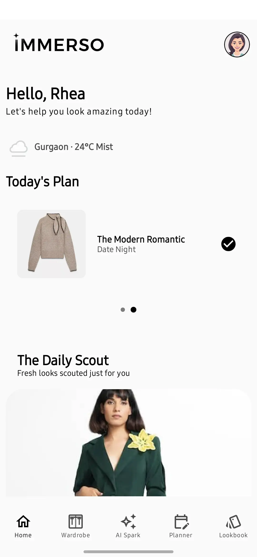 Immerso App Interface